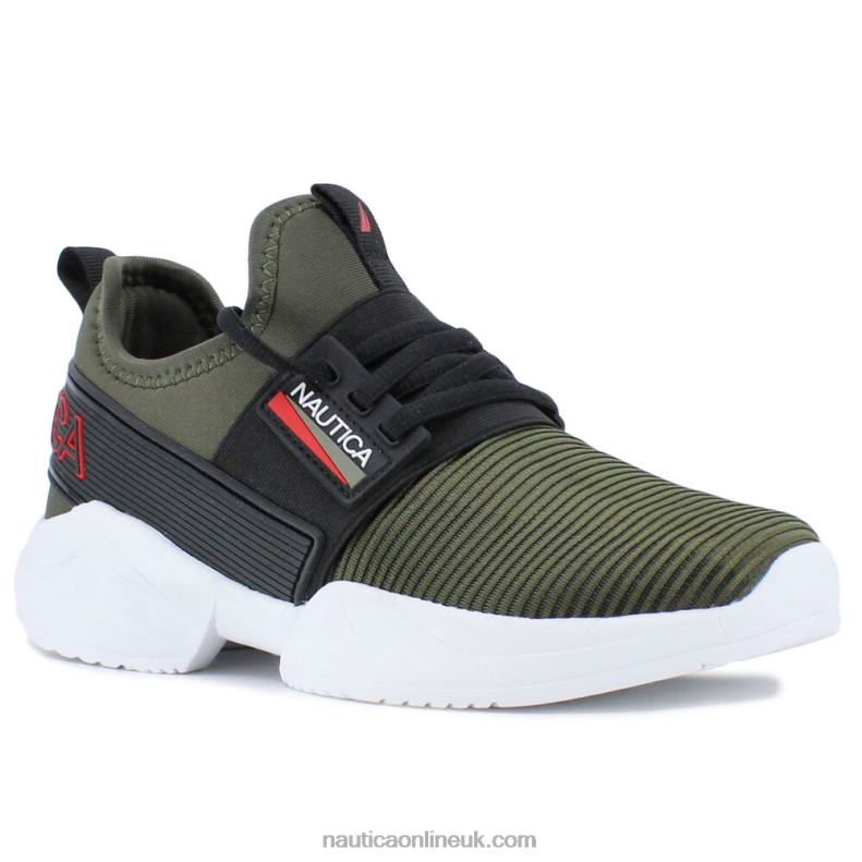Nautica Nylon Mesh Sneaker L6J4L990 Forest Green Women